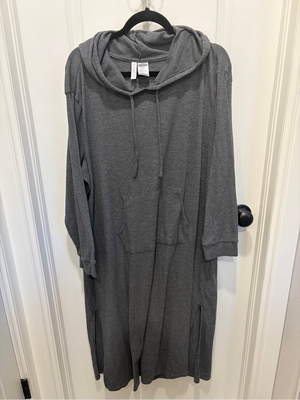 Cozy Long Gray Hoodie Dress 3x